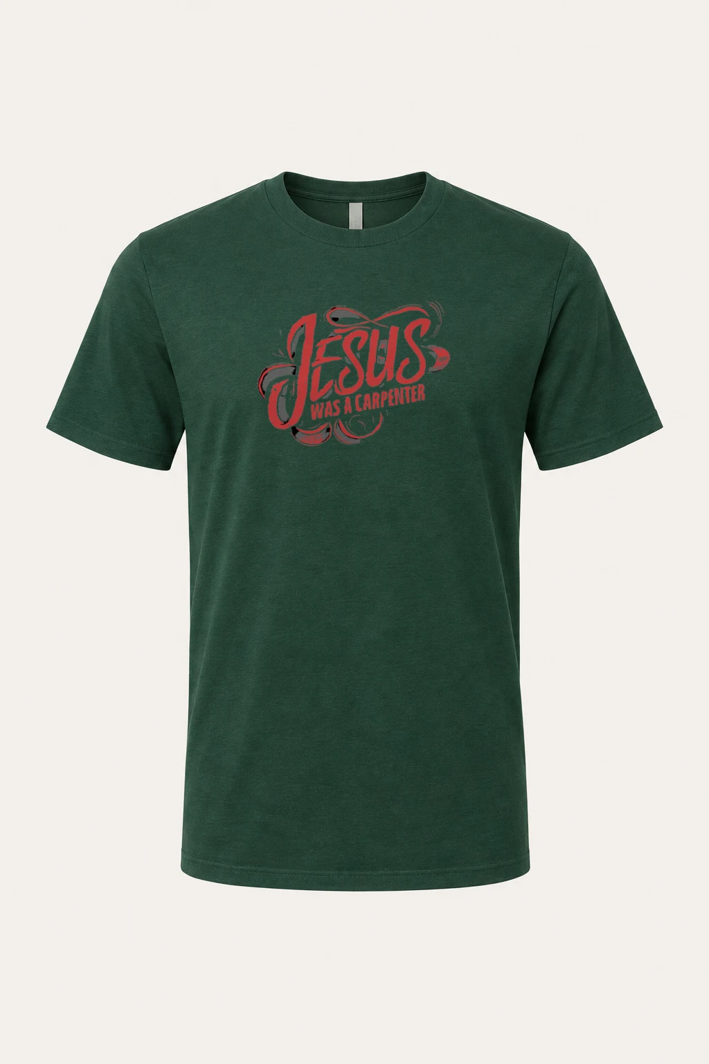 "Jesus Was A Carpenter" Heavyweight Unisex Crewneck T-shirt | Gildan 5000