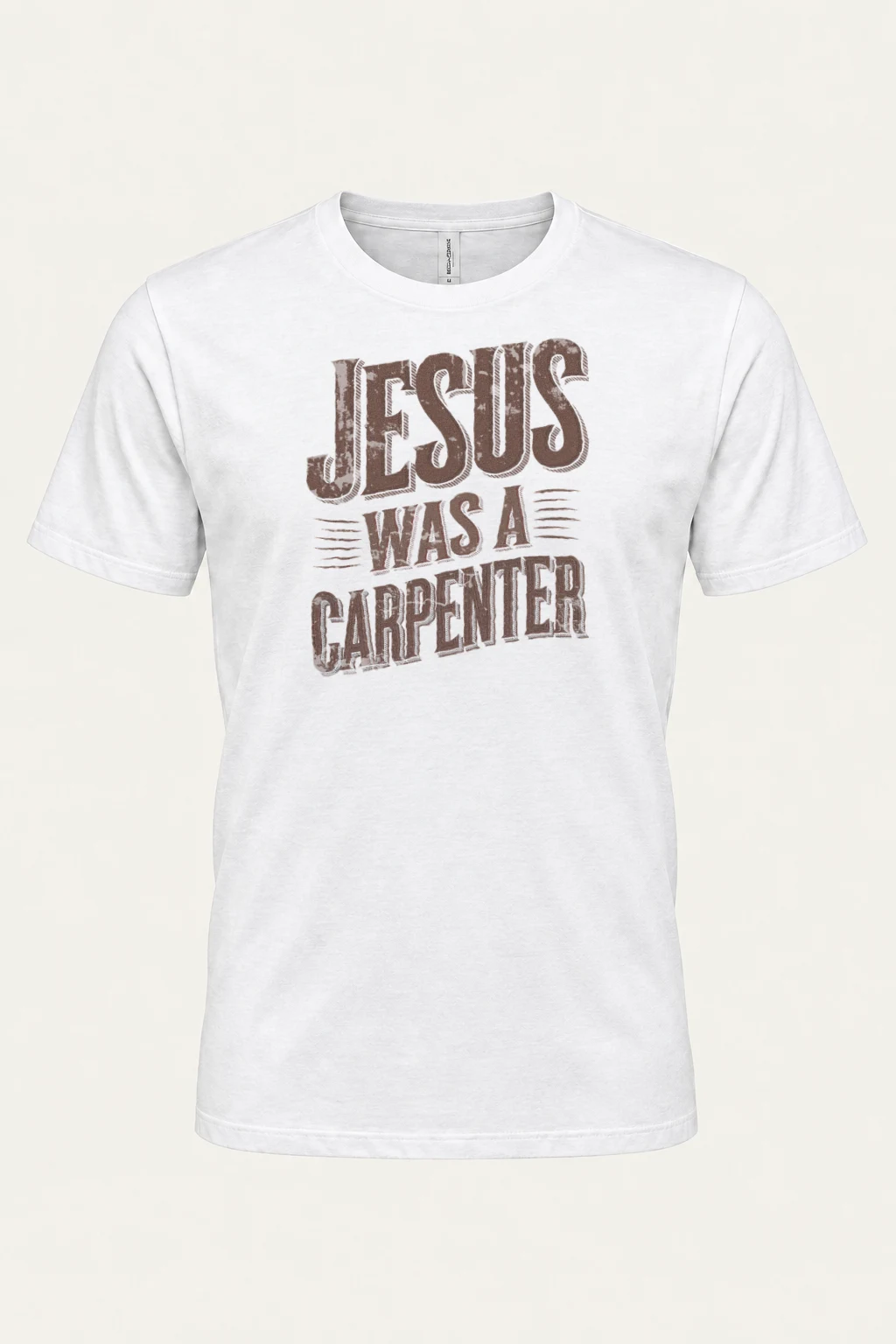 "Jesus Was A Carpenter" Heavyweight Unisex Crewneck T-shirt | Gildan 5000