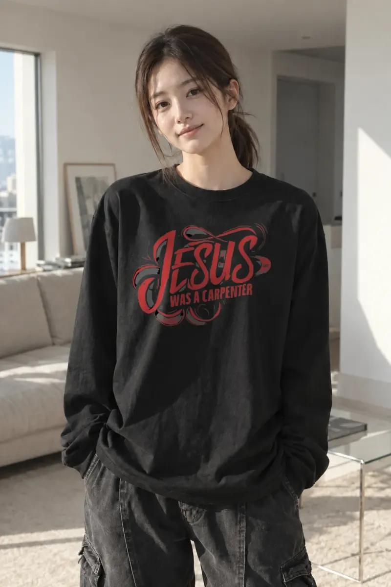 “Jesus Was A Carpenter” Unisex Longsleeve T-shirt | Gildan 2400