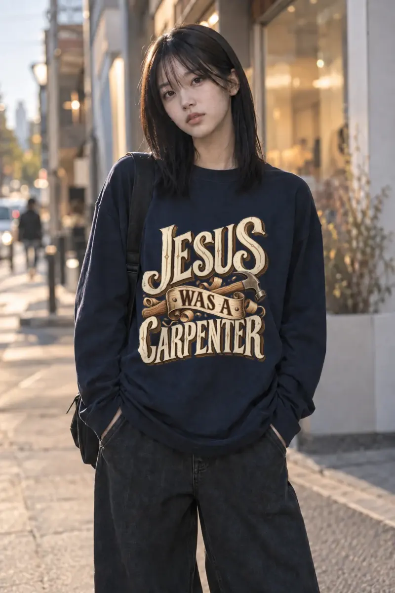 "Jesus Was A Carpenter" Unisex Longsleeve T-shirt | Gildan 2400