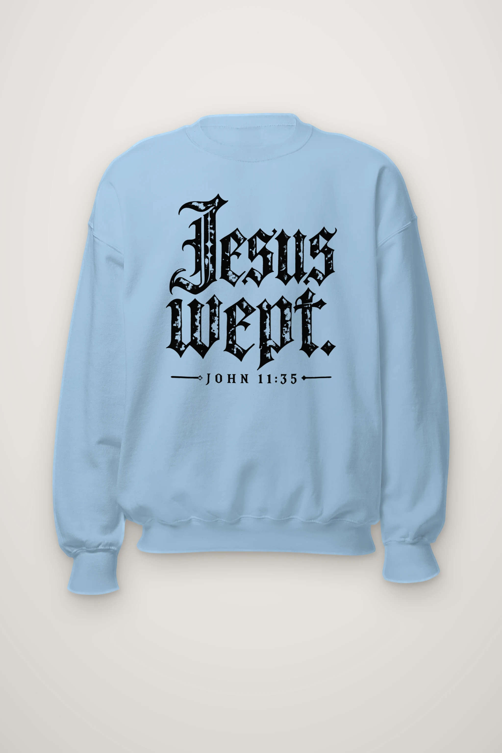 "Jesus Wept. John 11:35" Heavy Blend Unisex Crewneck Sweatshirt