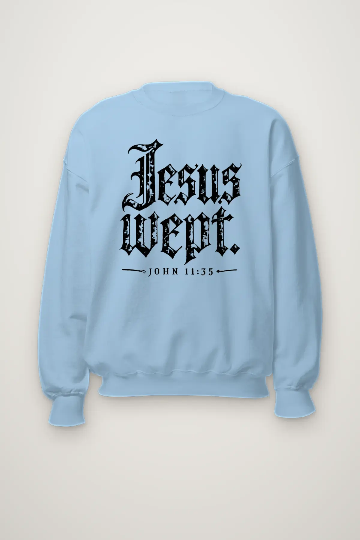 "Jesus Wept. John 11:35" Heavy Blend Unisex Crewneck Sweatshirt