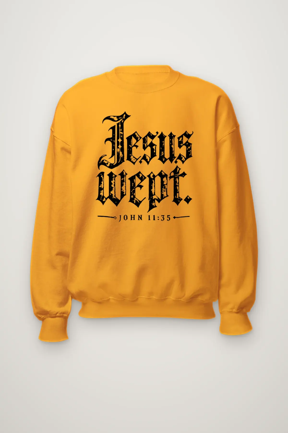 "Jesus Wept. John 11:35" Heavy Blend Unisex Crewneck Sweatshirt