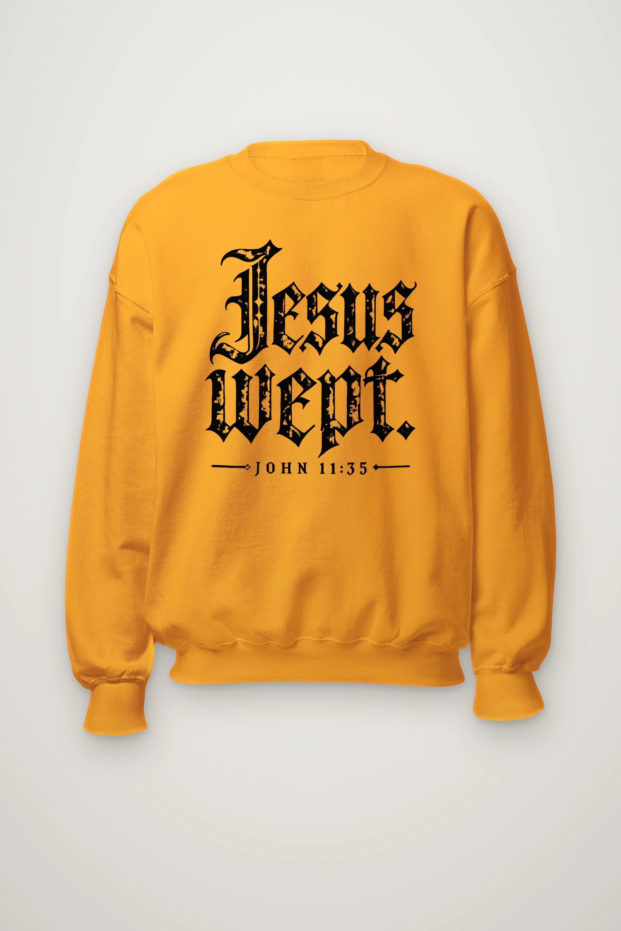 "Jesus Wept. John 11:35" Heavy Blend Unisex Crewneck Sweatshirt