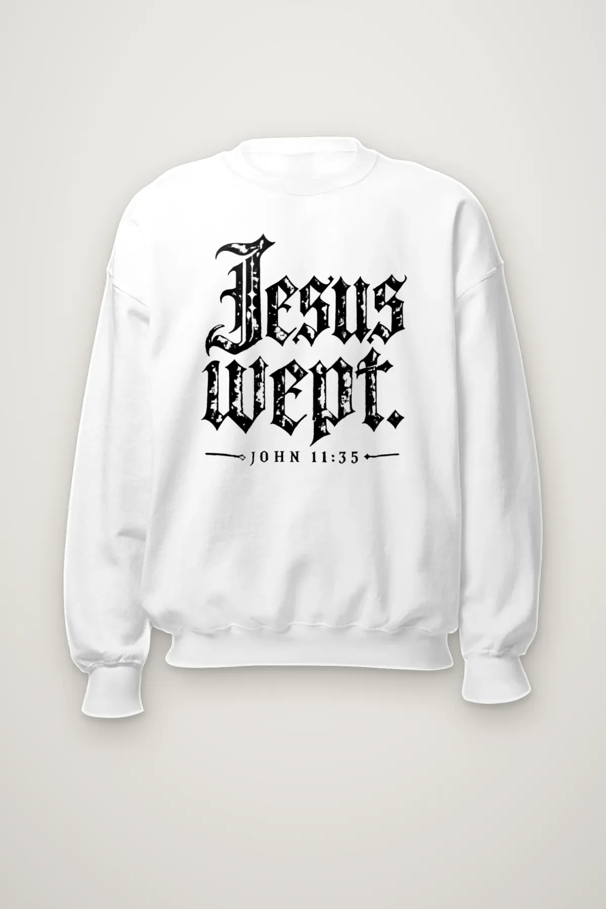 "Jesus Wept. John 11:35" Heavy Blend Unisex Crewneck Sweatshirt