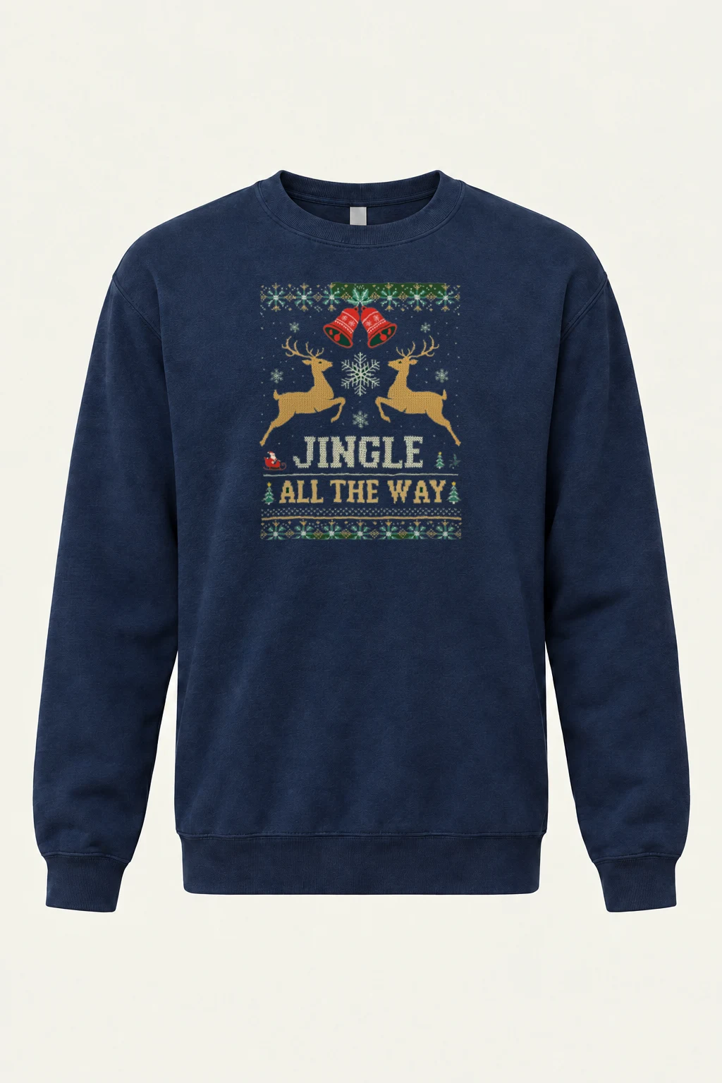 "Jingle All The Way" Heavy Blend Unisex Crewneck Sweatshirt | Gildan 18000