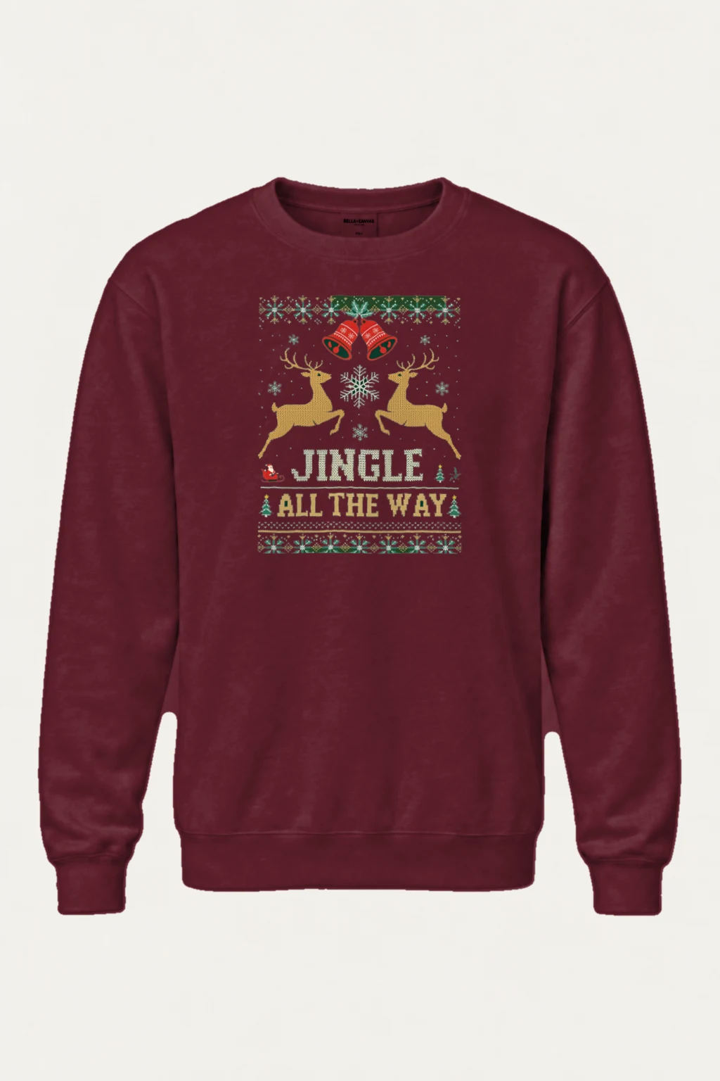 "Jingle All The Way" Heavy Blend Unisex Crewneck Sweatshirt | Gildan 18000