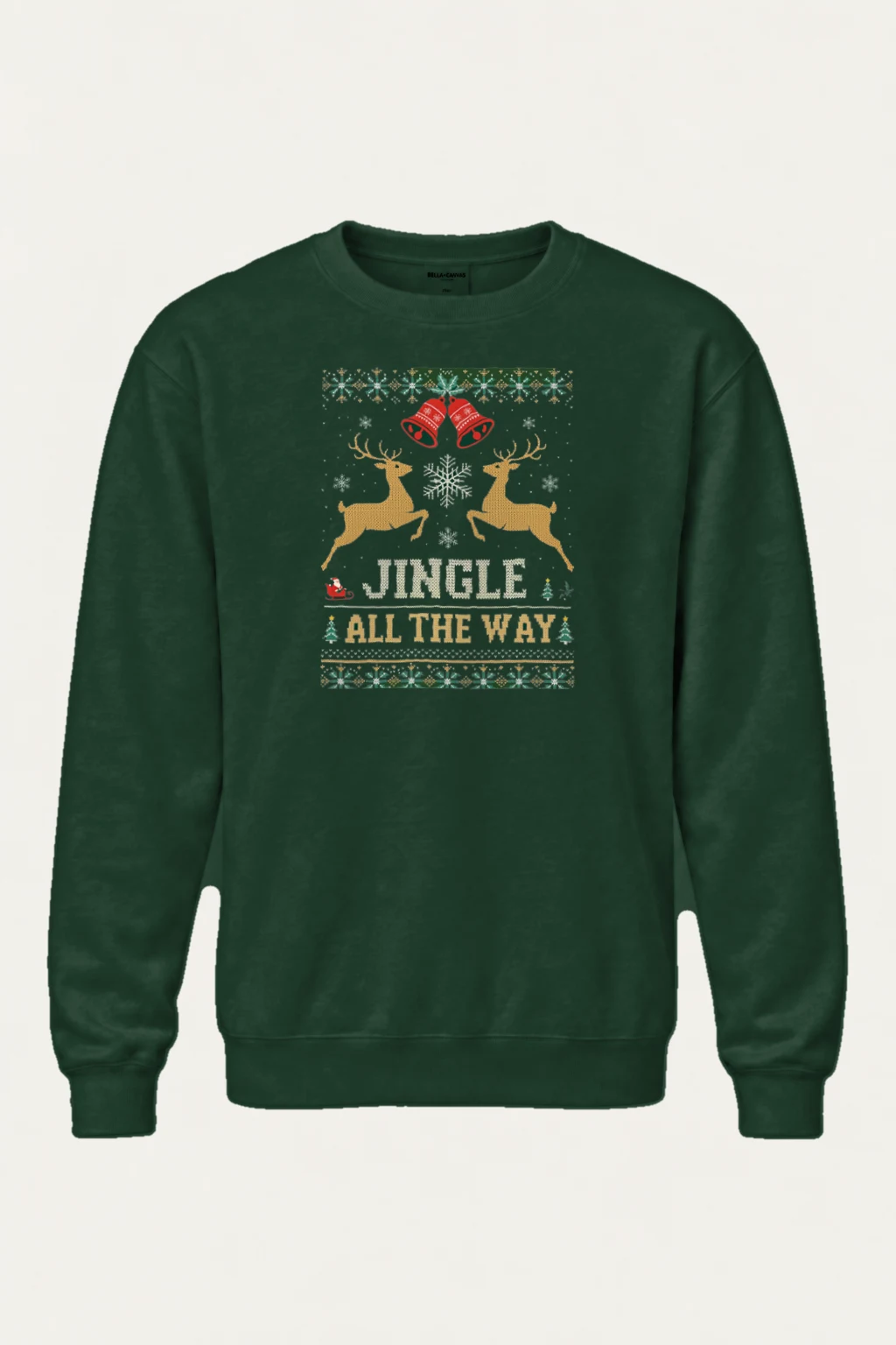 "Jingle All The Way" Heavy Blend Unisex Crewneck Sweatshirt | Gildan 18000
