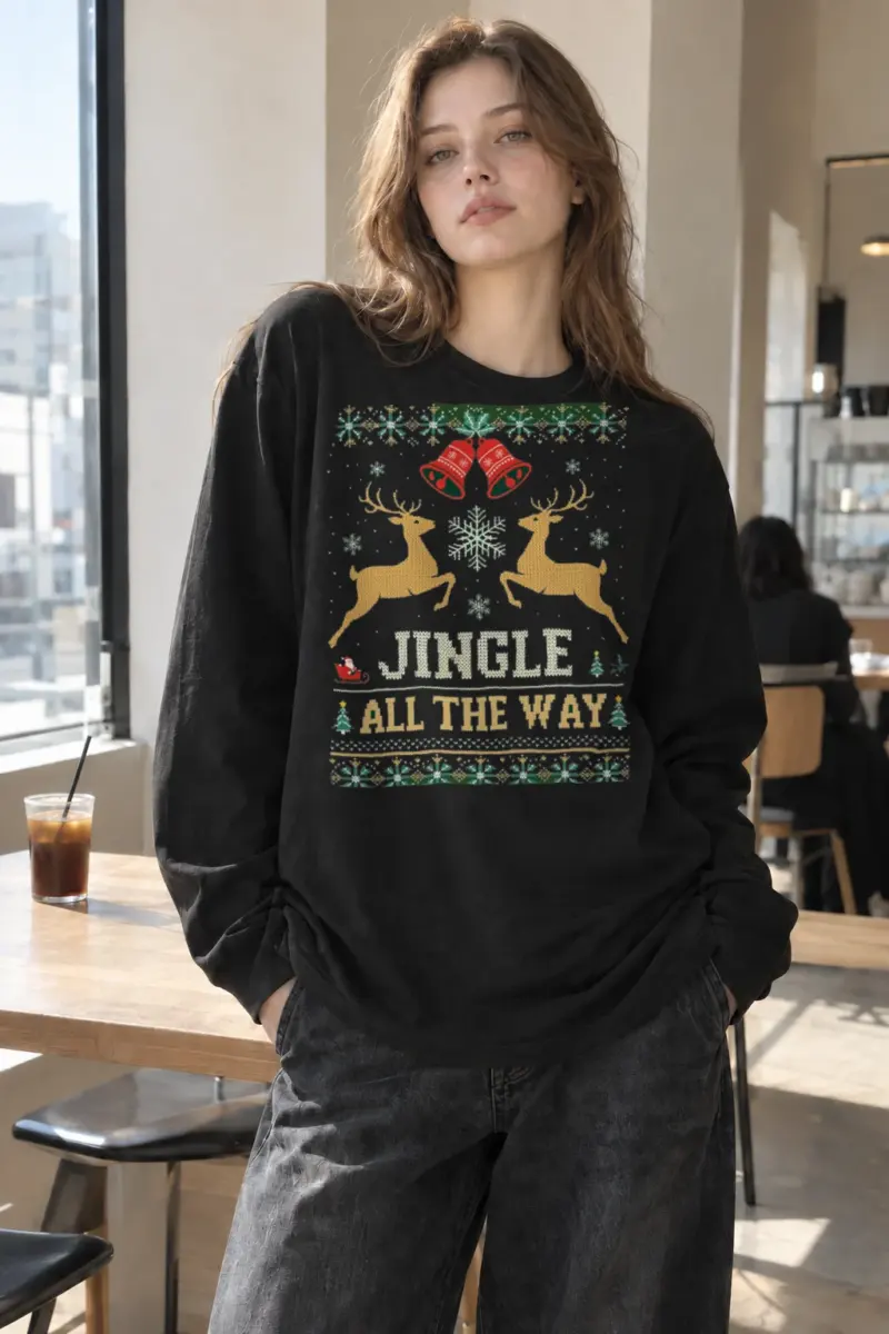 "Jingle All The Way" Unisex Longsleeve T-shirt | Gildan 2400