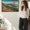 "Jirisan Autumn Walk" Premium Wooden Framed Poster · Landscape