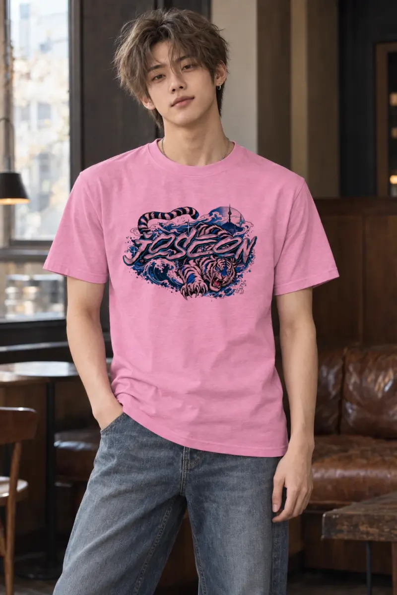 "Joseon Graffiti Tiger" Heavyweight Unisex Crewneck T-shirt
