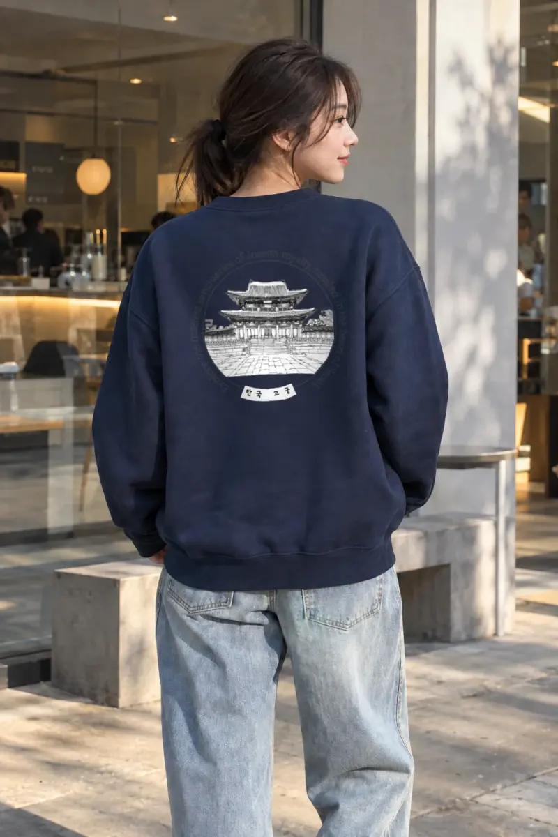 “Joseon Palace Courtyard” Heavy Blend Unisex Crewneck Sweatshirt | Gildan 18000