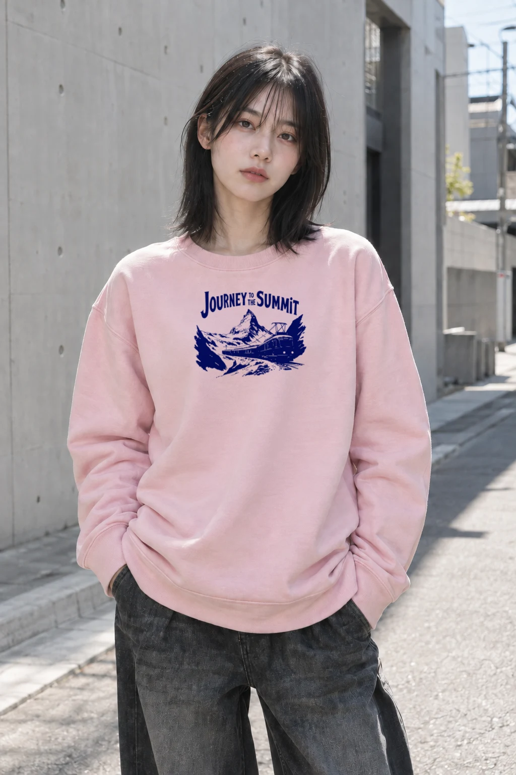 "Journey To The Summit" Heavy Blend Unisex Crewneck Sweatshirt | Gildan 18000