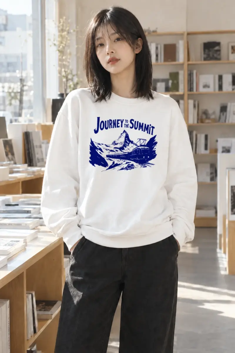 "Journey To The Summit" Heavy Blend Unisex Crewneck Sweatshirt | Gildan 18000