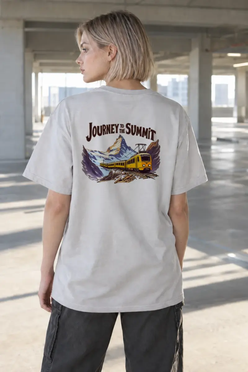 "Journey To The Summit" Heavyweight Unisex Crewneck T-shirt | Gildan 5000