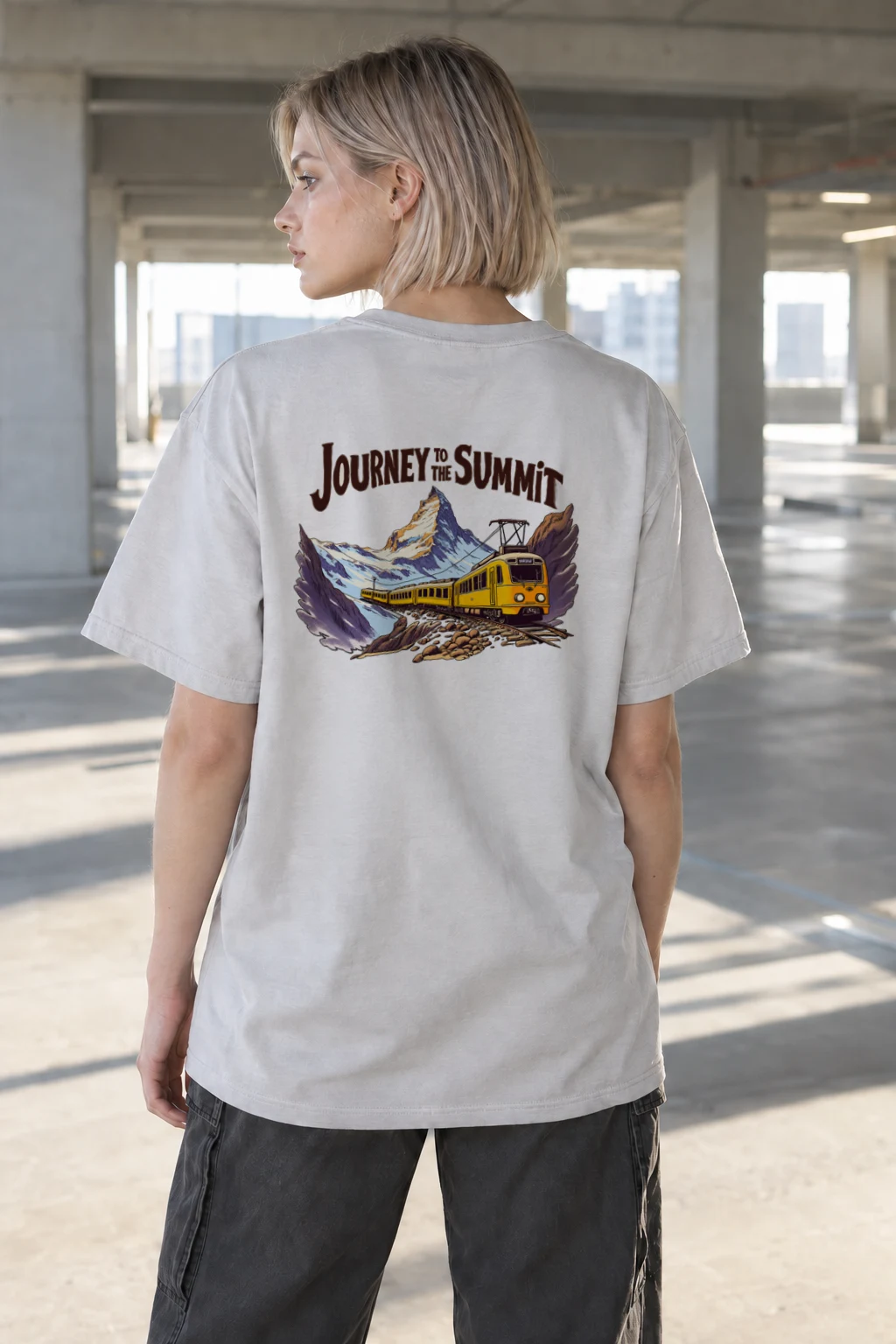 "Journey To The Summit" Heavyweight Unisex Crewneck T-shirt | Gildan 5000