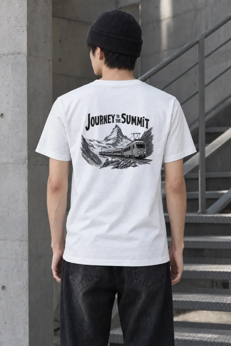 "Journey To The Summit" Heavyweight Unisex Crewneck T-shirt