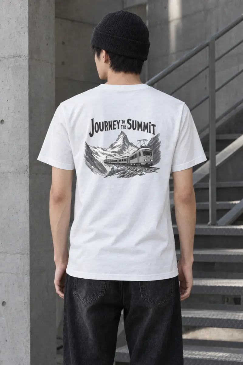 "Journey To The Summit" Heavyweight Unisex Crewneck T-shirt