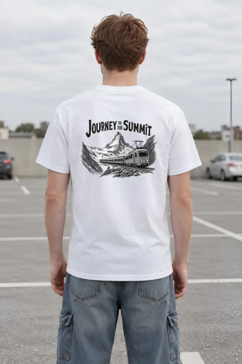 "Journey To The Summit" Heavyweight Unisex Crewneck T-shirt