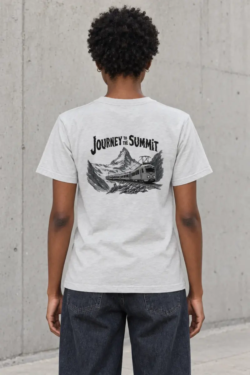 "Journey To The Summit" Heavyweight Unisex Crewneck T-shirt | Gildan 5000