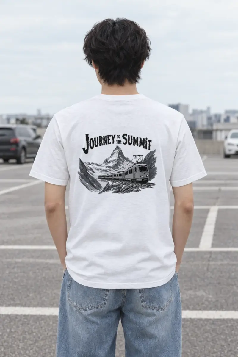 "Journey To The Summit" Heavyweight Unisex Crewneck T-shirt | Gildan 5000