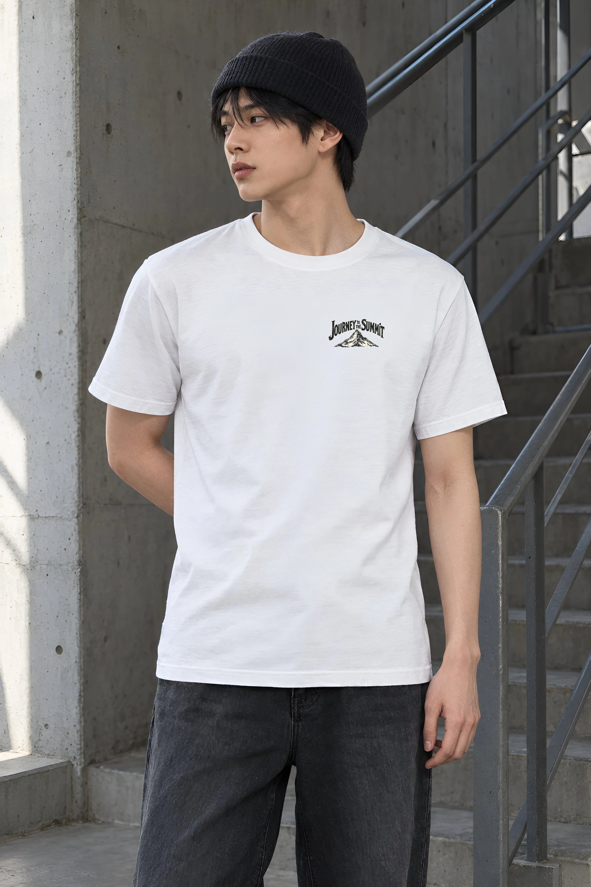 "Journey To The Summit" Heavyweight Unisex Crewneck T-shirt