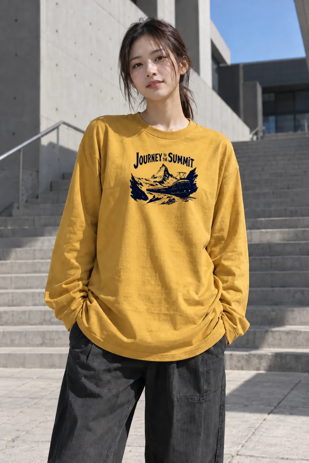 "Journey To The Summit" Unisex Longsleeve T-shirt | Gildan 2400