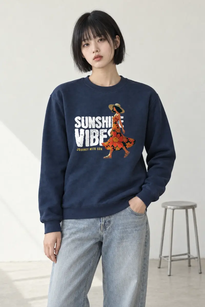 "Journey With Sun" Heavy Blend Unisex Crewneck Sweatshirt