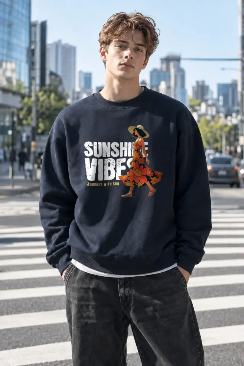 "Journey With Sun" Heavy Blend Unisex Crewneck Sweatshirt | Gildan 18000