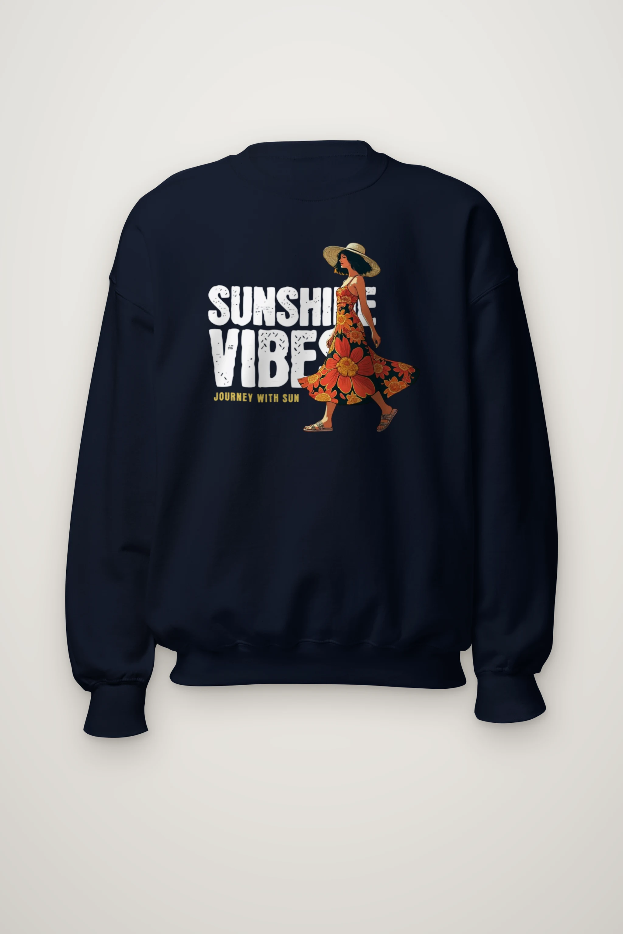 "Journey With Sun" Heavy Blend Unisex Crewneck Sweatshirt