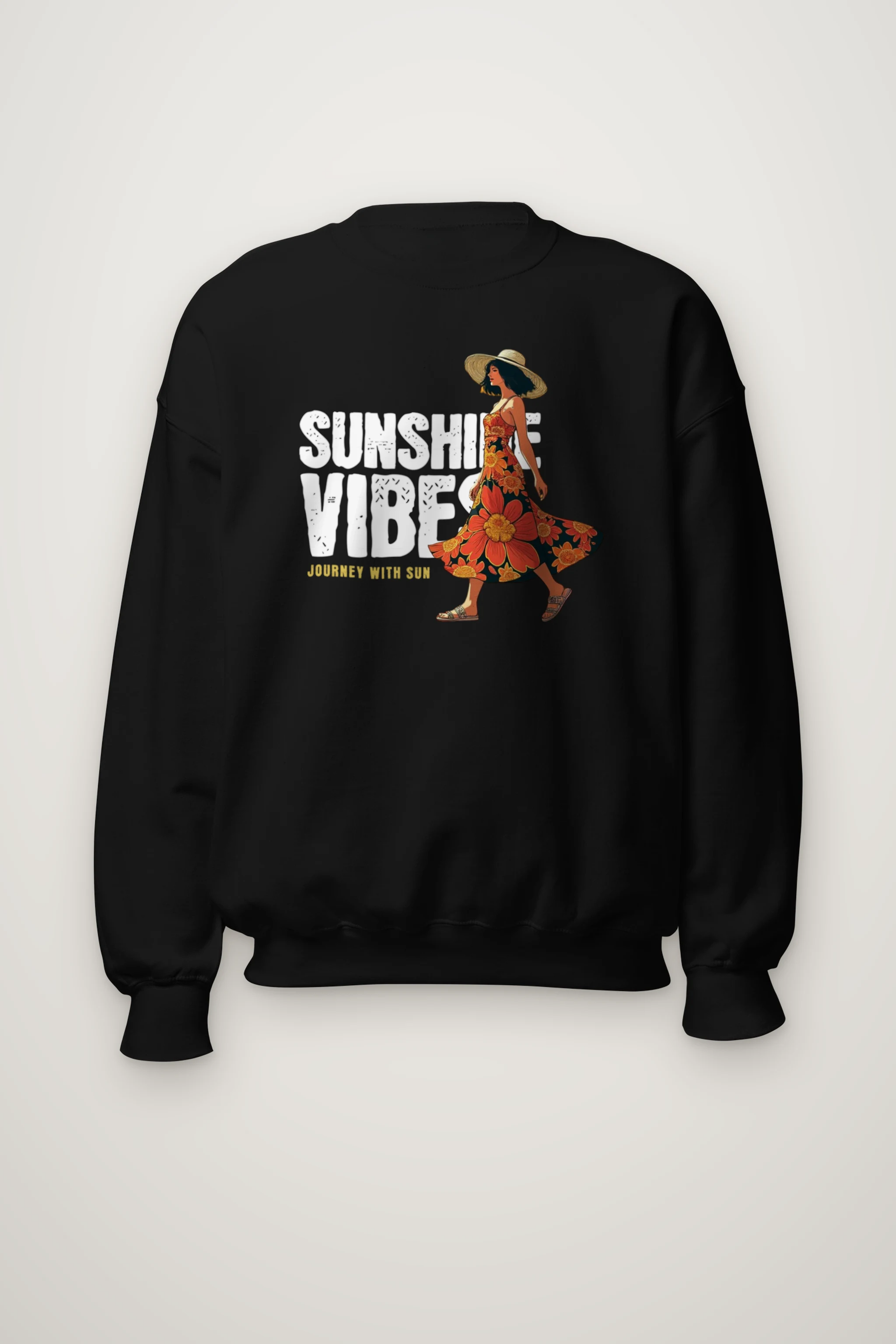 "Journey With Sun" Heavy Blend Unisex Crewneck Sweatshirt
