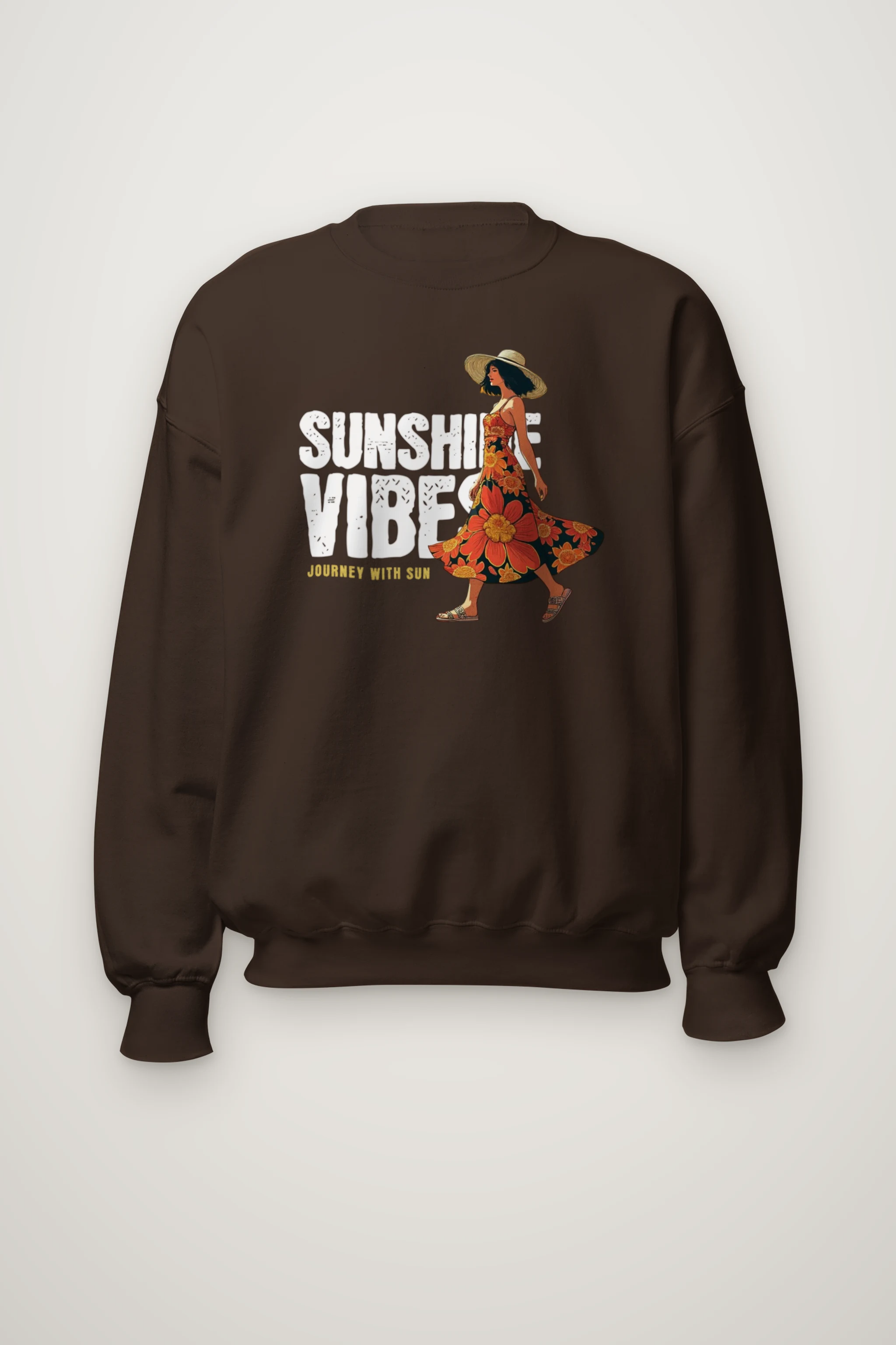 "Journey With Sun" Heavy Blend Unisex Crewneck Sweatshirt