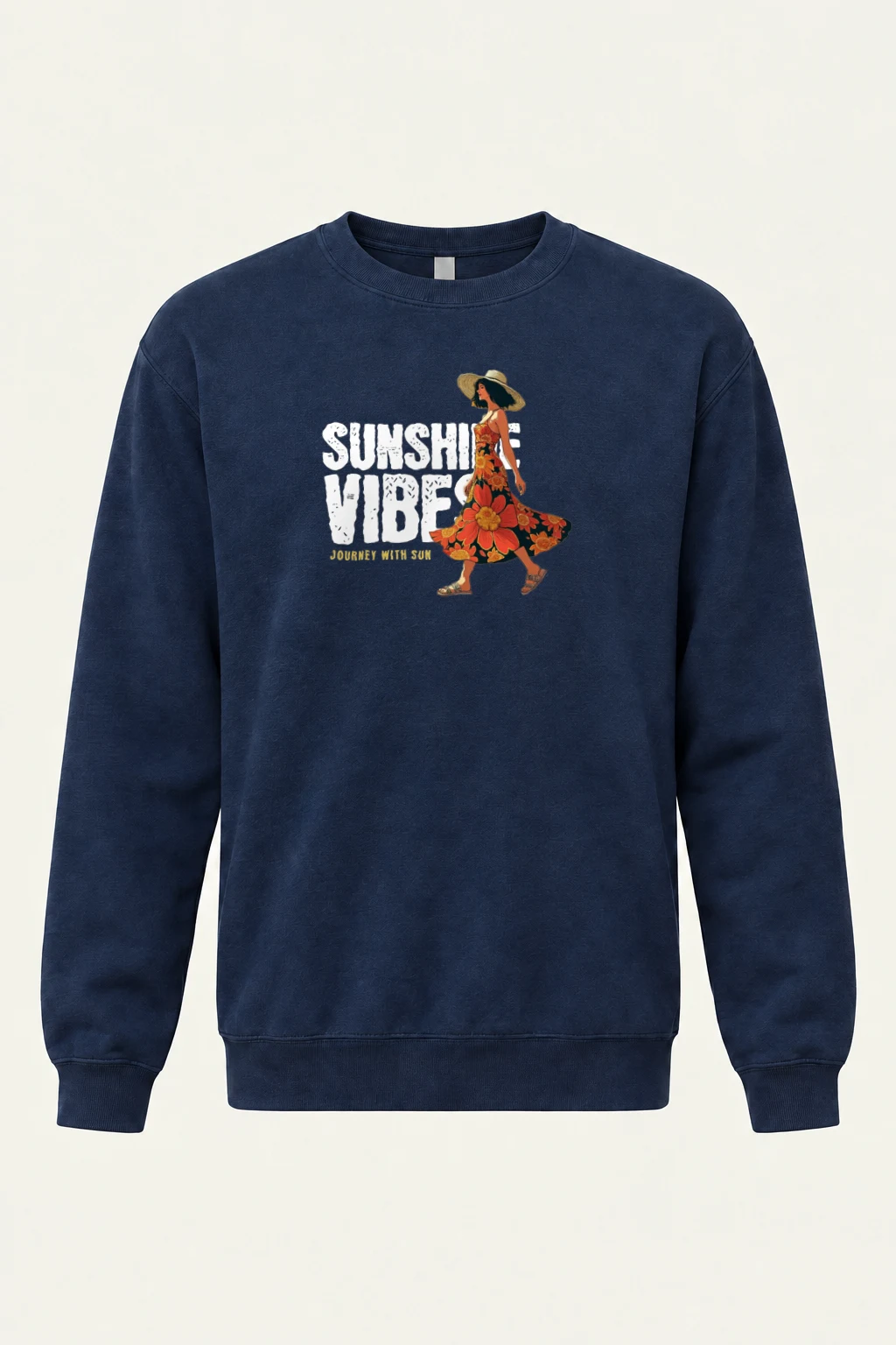 "Journey With Sun" Heavy Blend Unisex Crewneck Sweatshirt | Gildan 18000