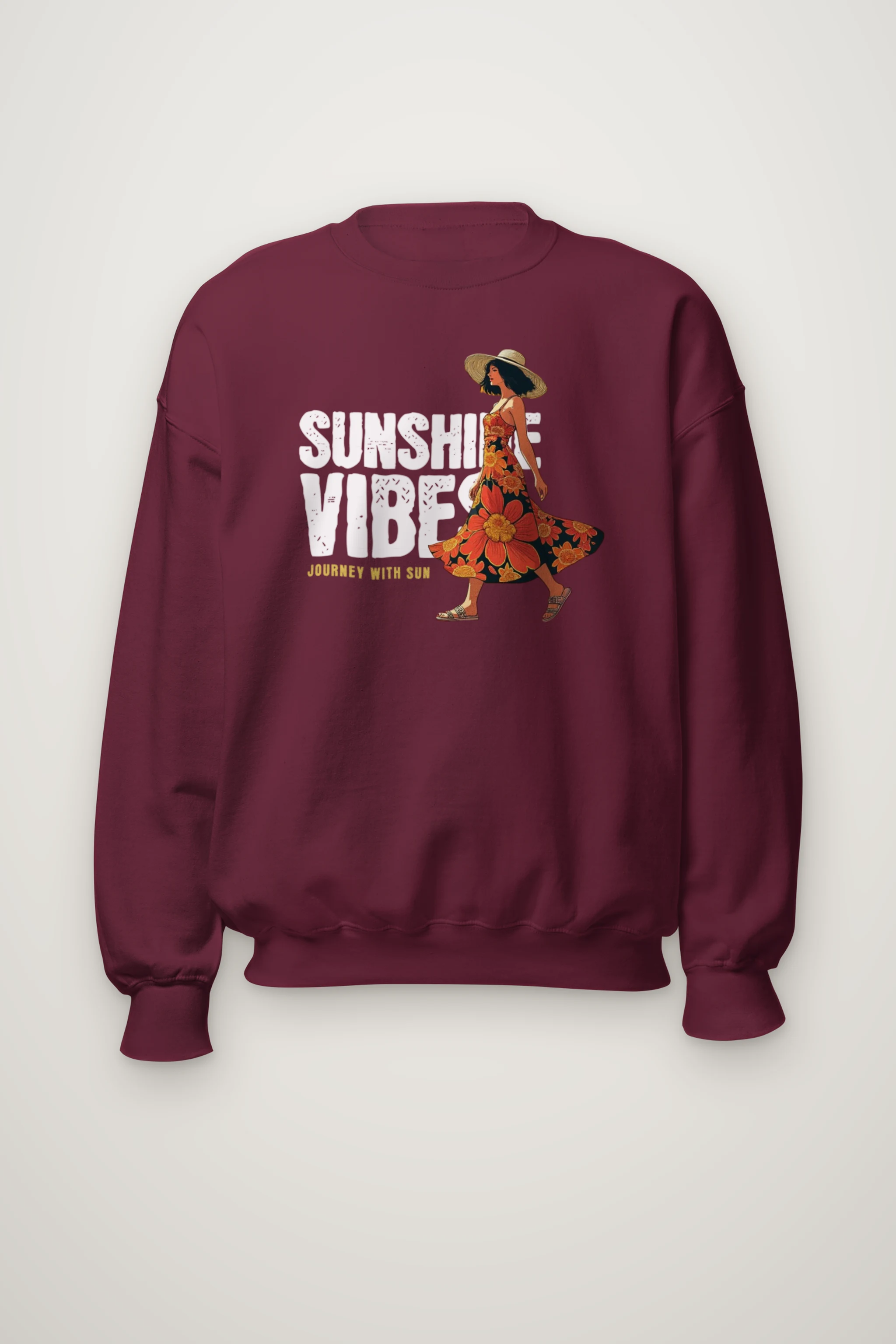 "Journey With Sun" Heavy Blend Unisex Crewneck Sweatshirt