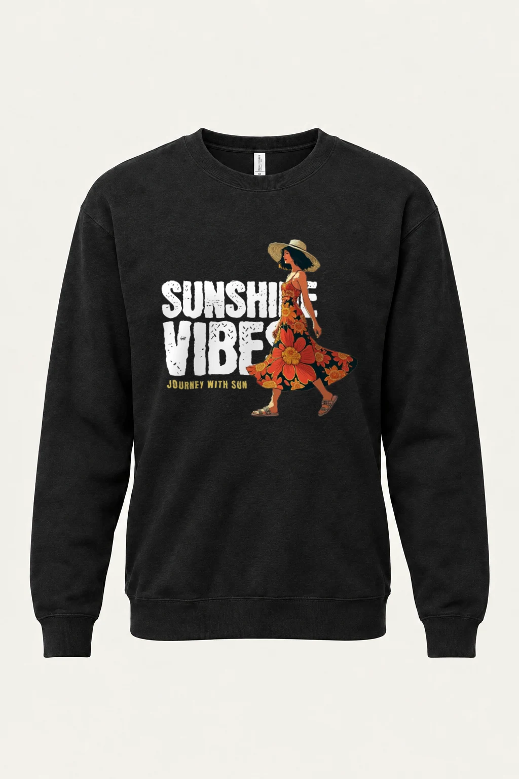 "Journey With Sun" Heavy Blend Unisex Crewneck Sweatshirt | Gildan 18000