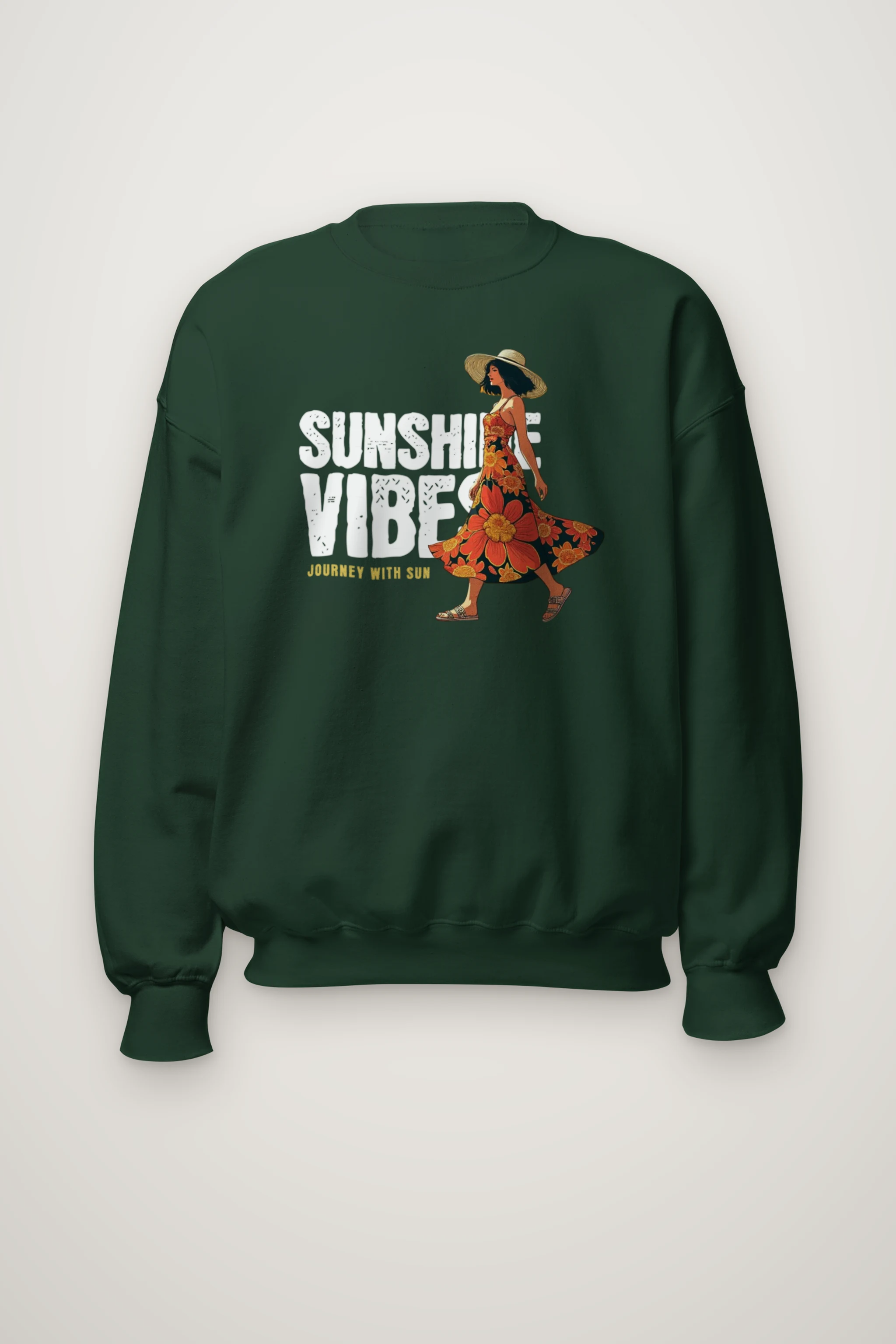"Journey With Sun" Heavy Blend Unisex Crewneck Sweatshirt