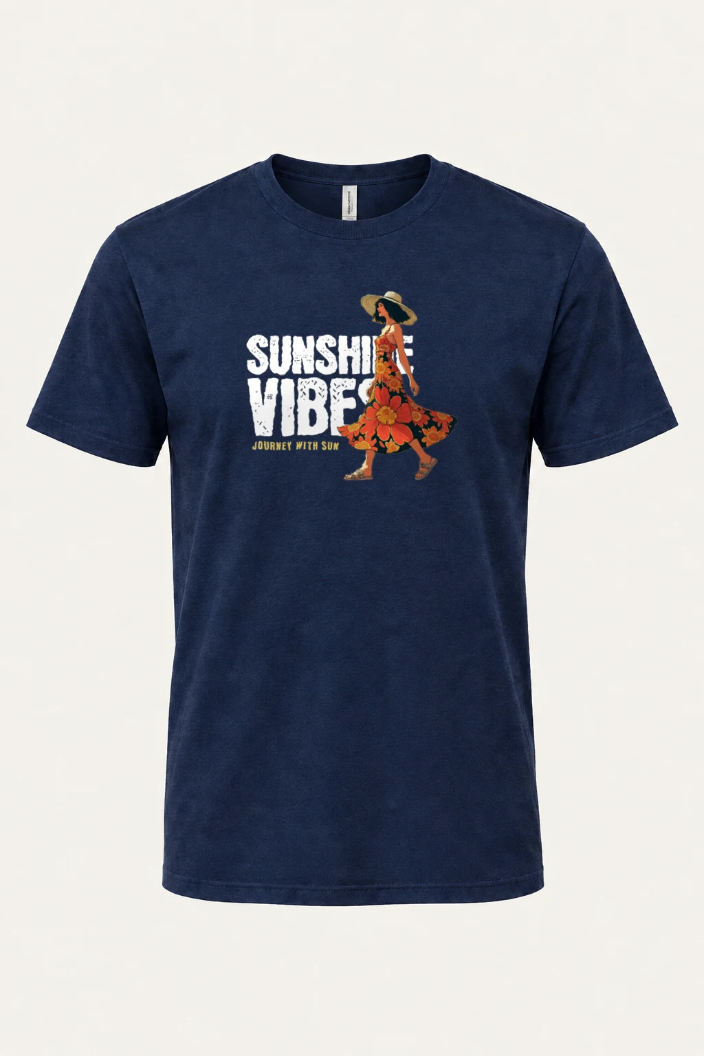 "Journey With Sun" Heavyweight Unisex Crewneck T-shirt | Gildan 5000