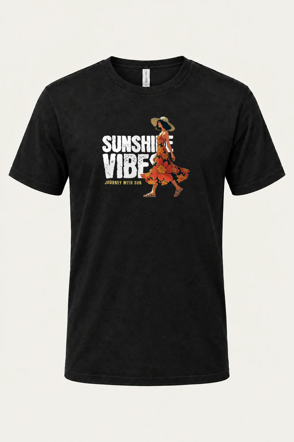 "Journey With Sun" Heavyweight Unisex Crewneck T-shirt | Gildan 5000