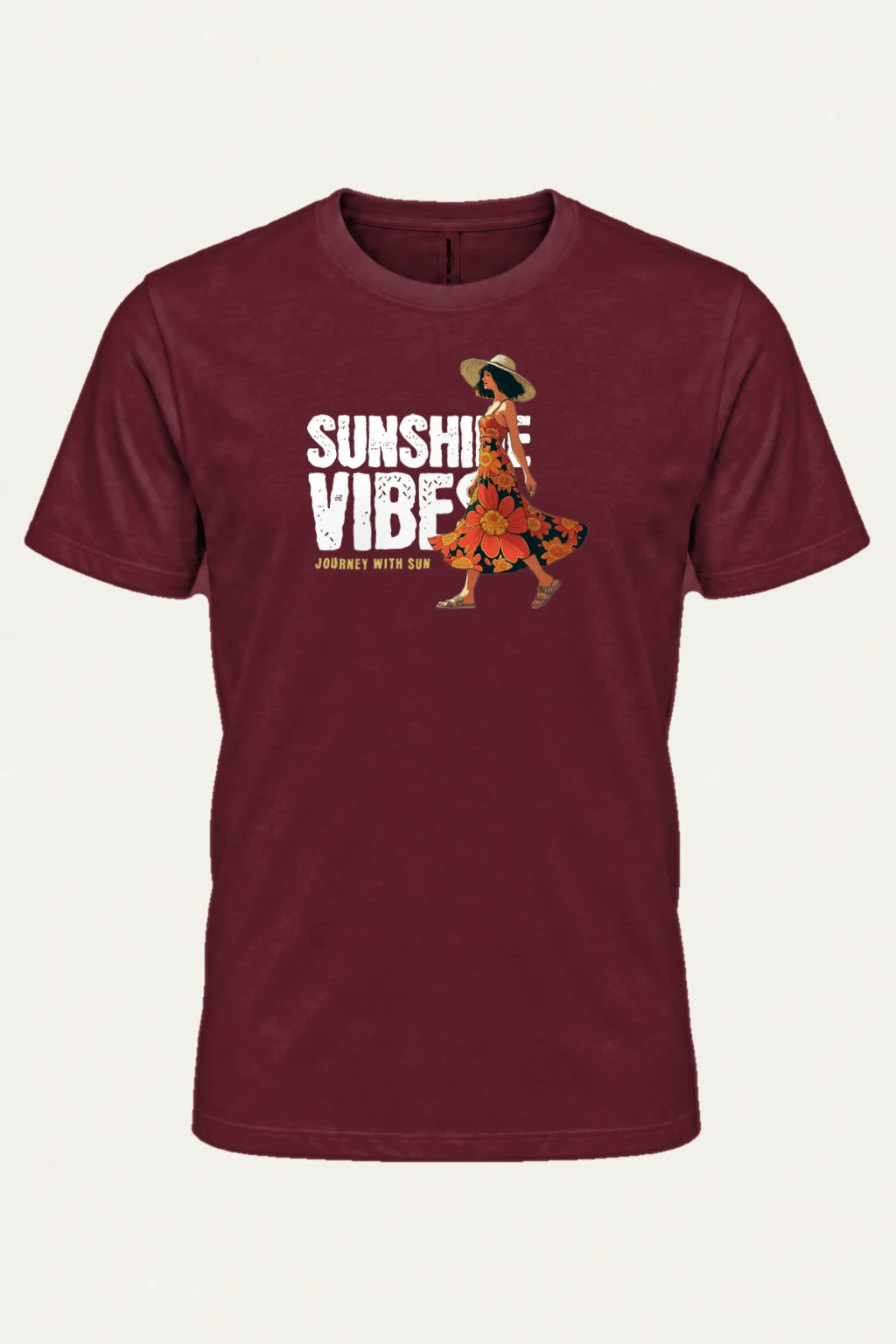 "Journey With Sun" Heavyweight Unisex Crewneck T-shirt | Gildan 5000