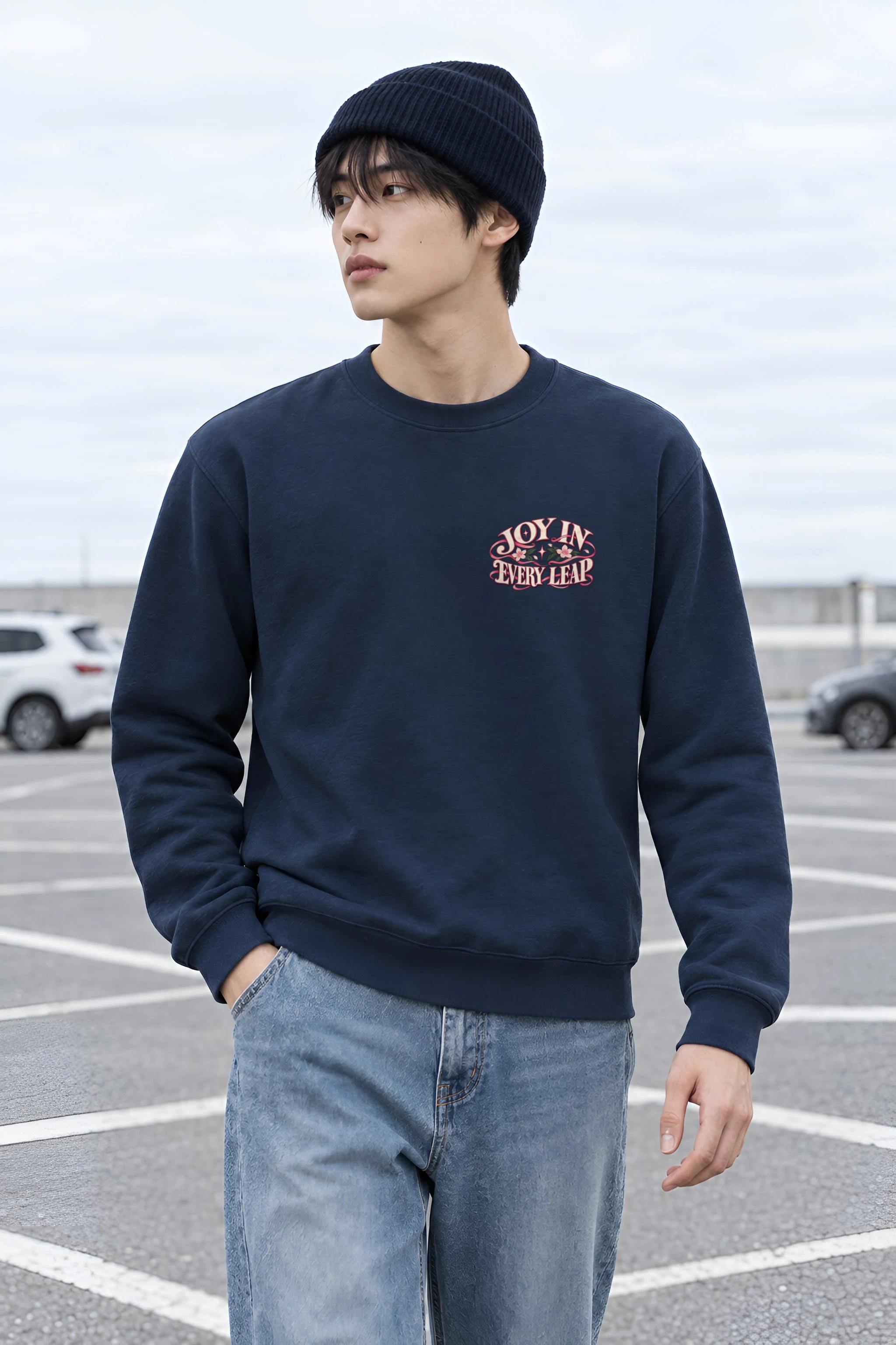 "Joy In Every Leap" Heavy Blend Unisex Crewneck Sweatshirt