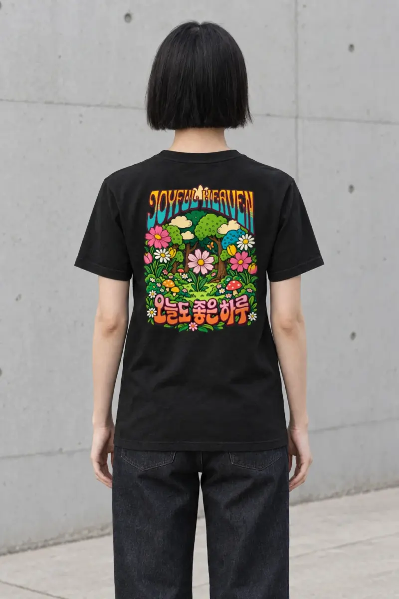 "Joyful Heaven" Heavyweight Unisex Crewneck T-shirt | Gildan 5000