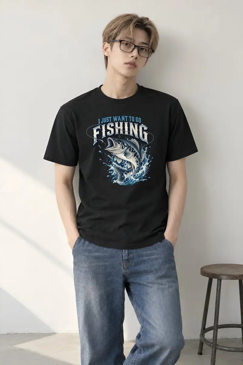 "Jumping Bass" Heavyweight Unisex Crewneck T-shirt