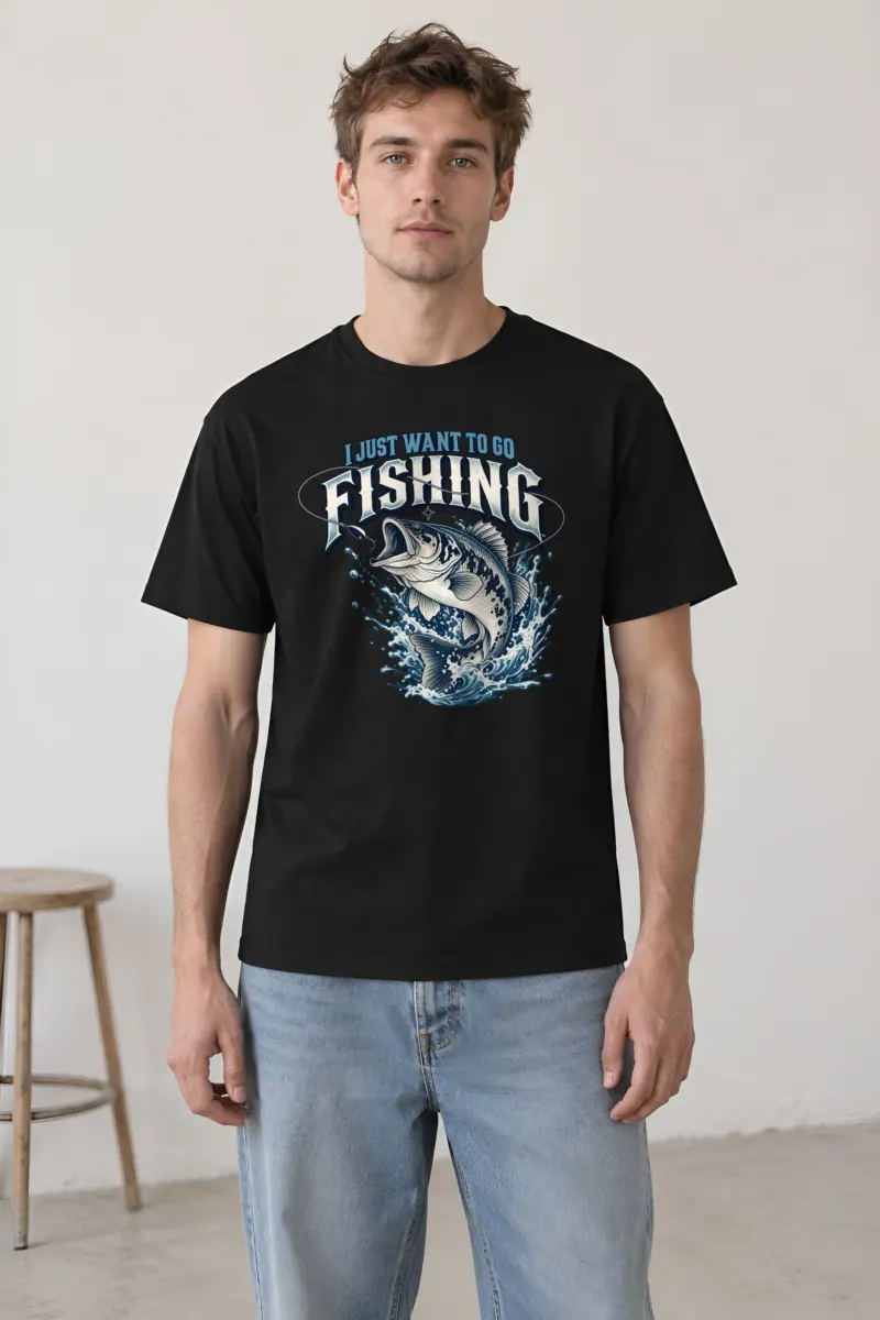 "Jumping Bass" Heavyweight Unisex Crewneck T-shirt