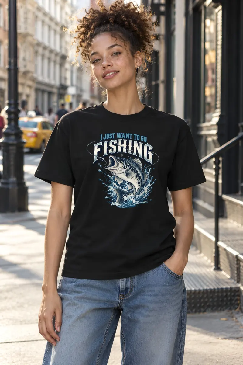 "Jumping Bass" Heavyweight Unisex Crewneck T-shirt