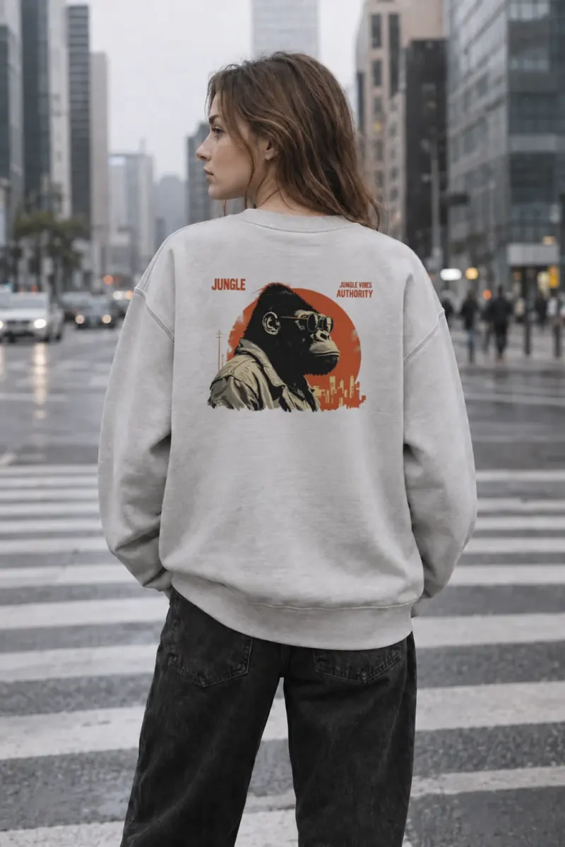 “Jungle Vibes Authority” Heavy Blend Unisex Crewneck Sweatshirt | Gildan 18000