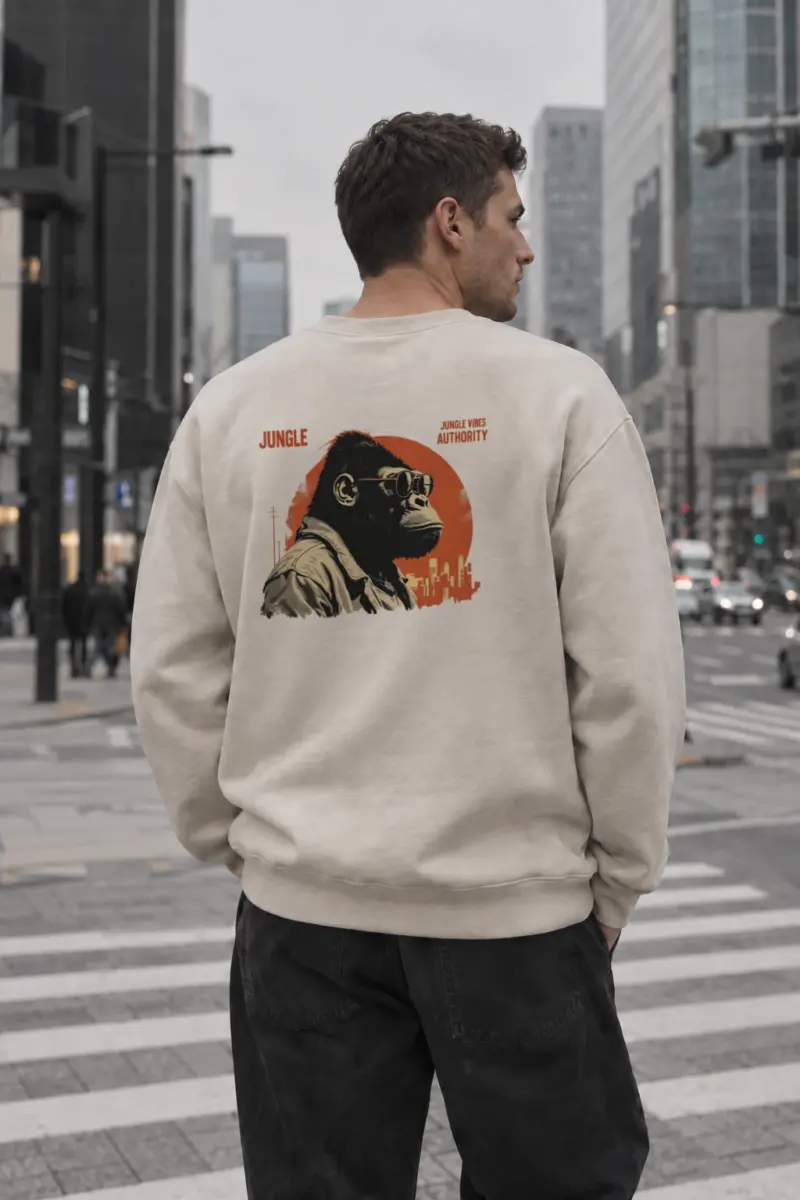 “Jungle Vibes” Unisex Sponge Fleece Crewneck Sweatshirt | Bella + Canvas 3901