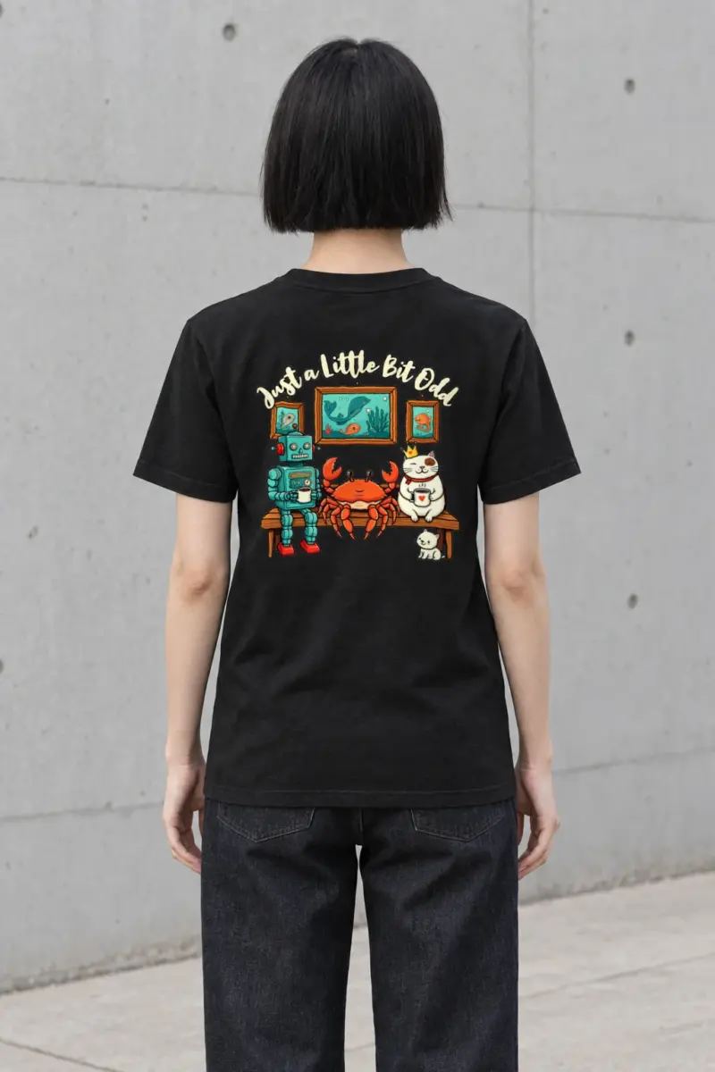 "Just A Little Odd" Heavyweight Unisex Crewneck T-shirt | Gildan 5000