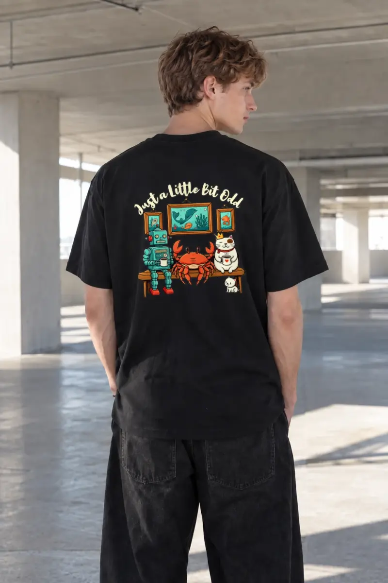 "Just A Little Odd" Heavyweight Unisex Crewneck T-shirt | Gildan 5000