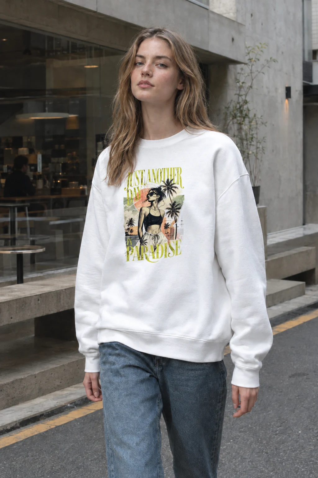 "Just Another Day" Heavy Blend Unisex Crewneck Sweatshirt | Gildan 18000