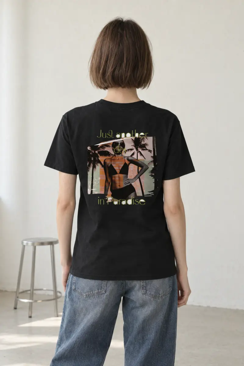 "Just Another Day" Heavyweight Unisex Crewneck T-shirt
